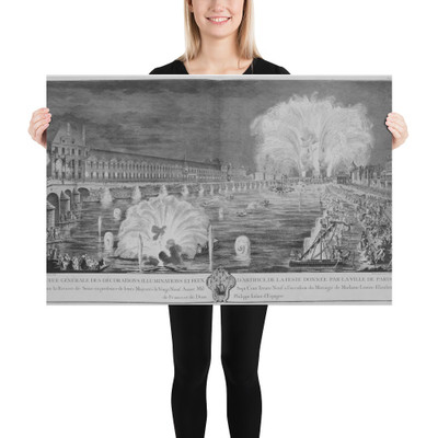 Marriage of Louise-Élisabeth of France and Don Philip of Spain, Paris, August 29, 1739 - Jacques François Blondel - 1740 - Paper Poster Museum quality 7743358