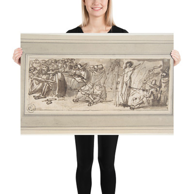 Artists Drawing and Painting in a Studio - Pier Francesco Mola - 1612–66 - Photo Paper Poster Museum quality 7744705