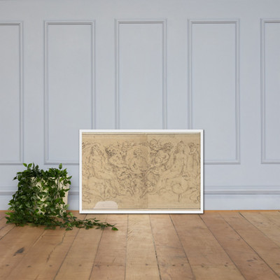 Design for a Coffer - Anonymous, Italian, 19th century - 19th century - Matte Paper Framed Poster Museum quality 7739335