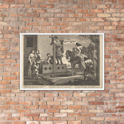 Hudibras Triumphant (Plate 4: Illustrations to Samuel Butler's Hudibras) - William Hogarth - 1725–30 (?) - Matte Paper Framed Poster Museum quality 7747311