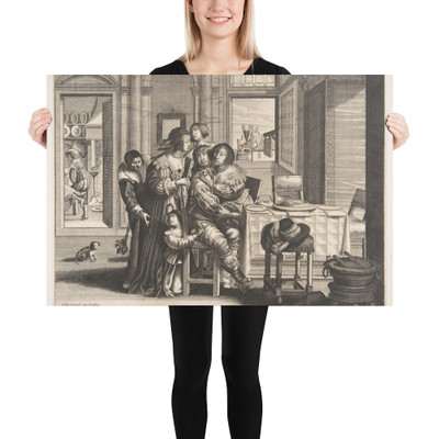 The Prodigal Son in a House of Ill Repute - Anonymous - ca. 1636 - Photo Paper Poster Museum quality 7738156