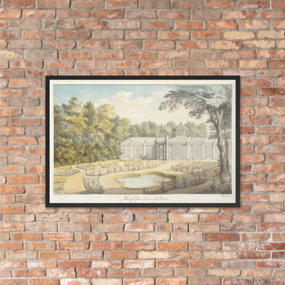 View of the Flower Garden and Aviary at Kew - Thomas Sandby - 1763 - Photo Paper Framed Poster Museum quality 7739775