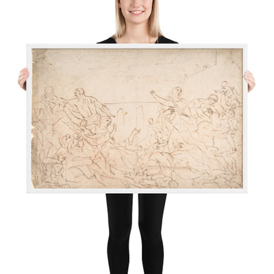 Massacre of the Innocents - Anonymous, Italian, 16th century - 16th century - Matte Paper Framed Poster Museum quality 7745532