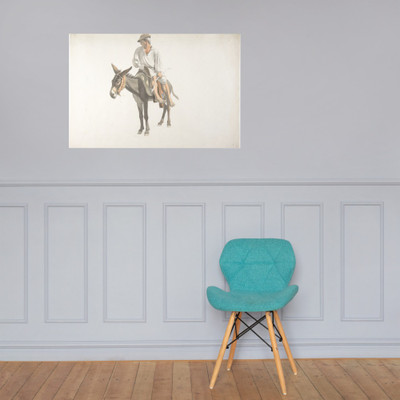 Peasant on a Donkey - Giovanni Battista ("Titta") Lusieri - ca. 1783–87 - Photo Paper Poster Museum quality 7744862