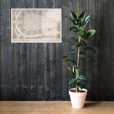 Projection of Ceiling Over Plan of the Small Theater in the Palace at Caserta - Luigi Vanvitelli - 1700–1773 - Matte Paper Framed Poster Museum quality 7743591