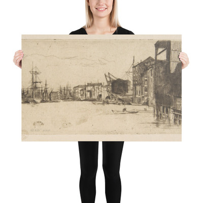Free Trade Wharf - James McNeill Whistler - 1877 - Photo Paper Poster Museum quality 7742048