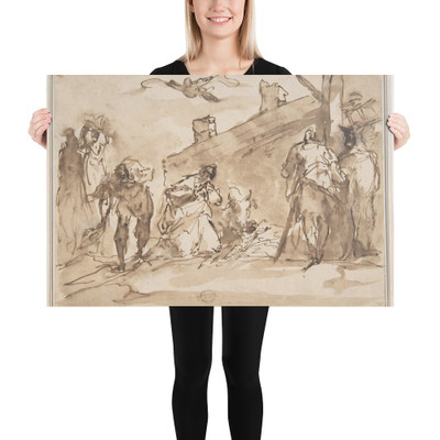 Sketch for Adoration of the Kings - Anonymous, French, 17th century - 17th century - Photo Paper Poster Museum quality 7746448