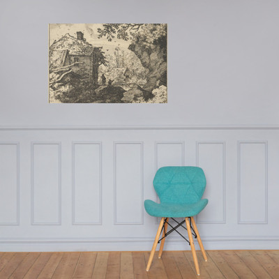 The Straw Hut Seen from Behind - Allart van Everdingen - Paper Poster Museum quality 7739182