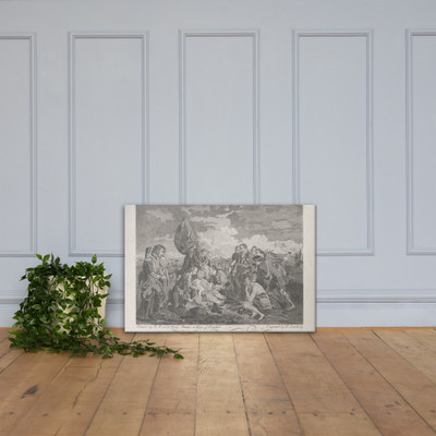 The Death of General Wolfe (September 13, 1759) - P. Somebody - after 1776 - Canvas Museum quality 7738344