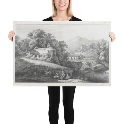 The Old Chapel at Châtillon-d'Azergues - Jean Jacques de Boissieu - 1799 - Photo Paper Poster Museum quality 7745821