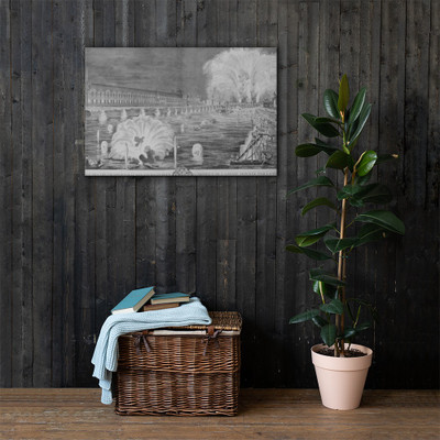 Marriage of Louise-Élisabeth of France and Don Philip of Spain, Paris, August 29, 1739 - Jacques François Blondel - 1740 - Canvas Museum quality 7743374