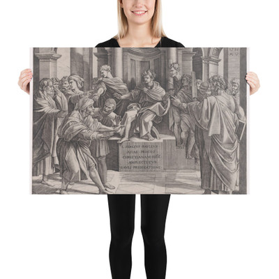 The Blinding of Elymas - Agostino Veneziano (Agostino dei Musi) - dated 1516 - Photo Paper Poster Museum quality 7745152