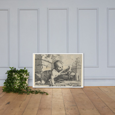 The Infant Jesus - Charles Le Brun - before 1642 - Matte Paper Framed Poster Museum quality 7741189