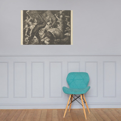 The Bear is Attacked by the Peasants from Hendrick van Alcmar's Renard The Fox - Allart van Everdingen - 1650–75 - Photo Paper Poster Museum quality 7741340