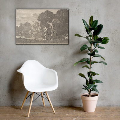 Tobias and the angel - Wenceslaus Hollar - 1644–52 - Canvas Museum quality 7739959