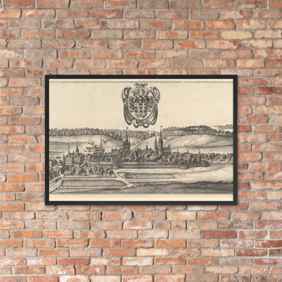 Ansbach and Coburg, View (a) of two views (a&b). - Wenceslaus Hollar - 1627–36 - Matte Paper Framed Poster Museum quality 7723945