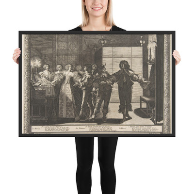 The Bride Taken Home (La Mariée reconduite chez elle) - Abraham Bosse - 1633 - Photo Paper Framed Poster Museum quality 7725119