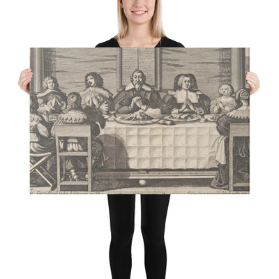 The Benediction at Table - Abraham Bosse - ca. 1635 - Canvas Museum quality 7739565