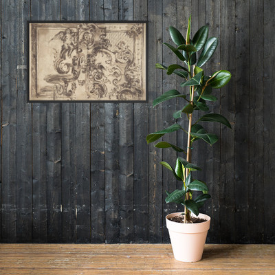 Design for an Overmantel or Door with a Variant - Anonymous, French, 19th century - 19th century - Matte Paper Framed Poster Museum quality 7739135