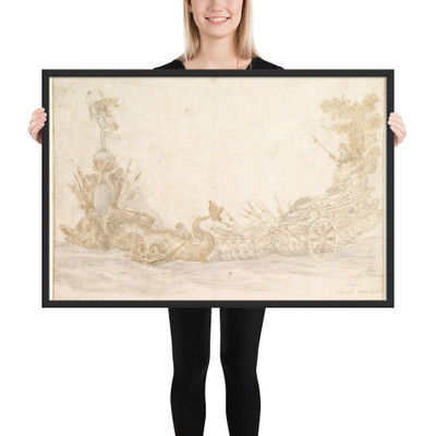 Design for a Festival Gondola - Alessandro Mauro (Mauri) - ? – 1737 - Matte Paper Framed Poster Museum quality 7744754