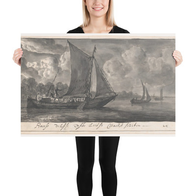 Night Ferries to The Hague, Delft and Leiden - Reinier Nooms, called Zeeman - ca. 1652–54 - Paper Poster Museum quality 7739860