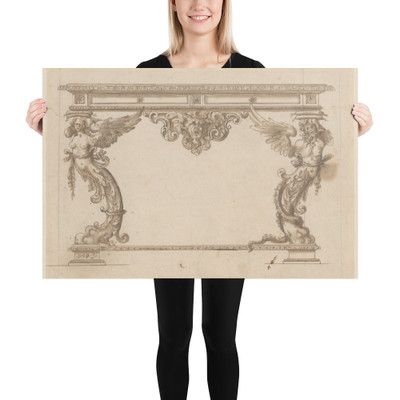 Design for a pier table - Anonymous, Italian, 18th century - ca. 1700 - Photo Paper Poster Museum quality 7741664