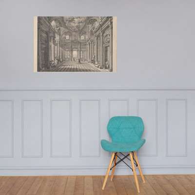 Interior of the Palazzo Spinola, Genoa - Louis Jean Desprez - 18th century - Photo Paper Poster Museum quality 7739487