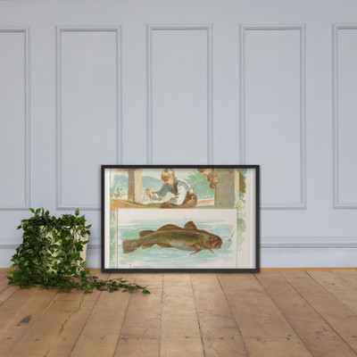 Tomcod, from Fish from American Waters series (N39) for Allen & Ginter Cigarettes - Allen & Ginter - 1889 - Matte Paper Framed Poster Museum quality 7742433