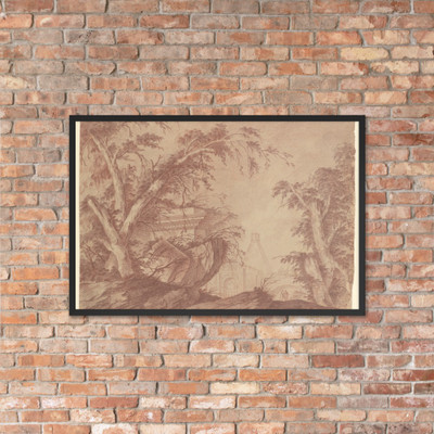 Architectural Fantasy - Jean Laurent Legeay - 18th century - Photo Paper Framed Poster Museum quality 7744226