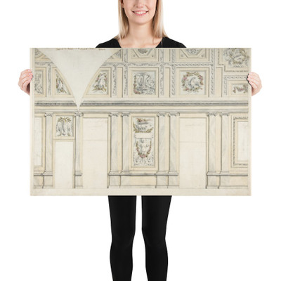 Design for the Interior of a Gallery of a Palace - Leonardo Marini - 1760–97 - Photo Paper Poster Museum quality 7744774