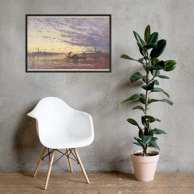 Venice - Félix-François-Georges-Philibert Ziem - n.d. - Matte Paper Framed Poster Museum quality 7746504