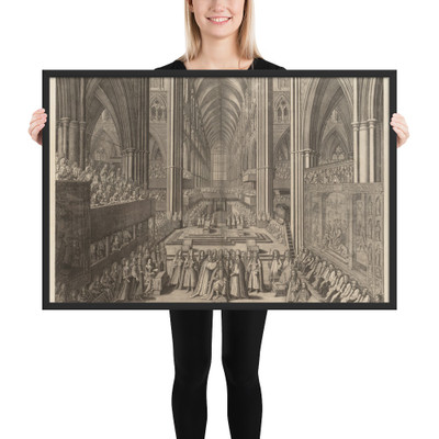 The History of the Coronation of James II - Francis Sandford - 1687 - Matte Paper Framed Poster Museum quality 7743292