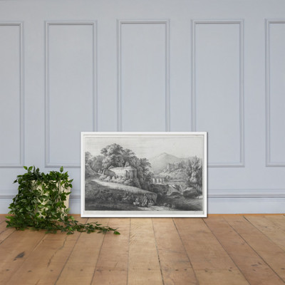 The Old Chapel at Châtillon-d'Azergues - Jean Jacques de Boissieu - 1799 - Photo Paper Framed Poster Museum quality 7745831
