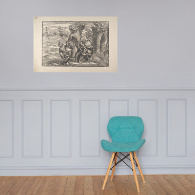 Caricature of the scuptural group, 'the Laocoön' - Nicolò Boldrini - ca. 1540–45 - Photo Paper Poster Museum quality 7739089