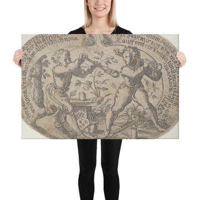 The Young Painter and Young Goldsmith, from The Duels of the Workmen - Jost Amman - 1588 - Canvas Museum quality 7747111