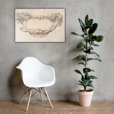 Cartouche - Anonymous, Italian, first half of the 18th century - 18th century - Canvas Museum quality 7739556