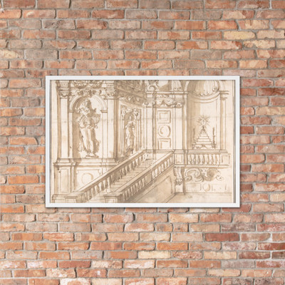 Project of Altar Decoration (Stage Setting ?) - Anonymous, Italian, 16th century - 16th century - Photo Paper Framed Poster Museum quality 7742856