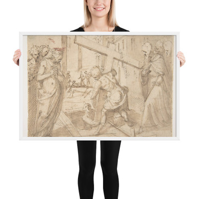 The Discovery of the True Cross - Moncalvo (Guglielmo Caccia) - 1568–1625 - Matte Paper Framed Poster Museum quality 7744669