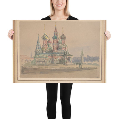 Vassili Blagennoi, Moscow - Anonymous, Russian, 19th century - 19th century - Paper Poster Museum quality 7744227