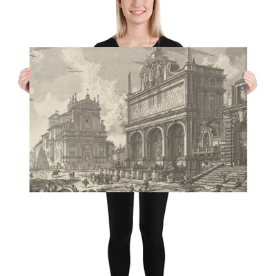 View of the Fountainhead of the Acqua Felice...., from Vedute di Roma (Roman Views) - Giovanni Battista Piranesi - ca. 1751 - Canvas Museum quality 7725267