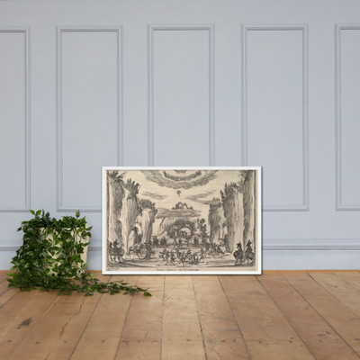 Grotto scene with Vulcan, from 'The marriage of the gods' (Le nozze degli Dei) - Stefano della Bella - 1637 - Photo Paper Framed Poster Museum quality 7738084