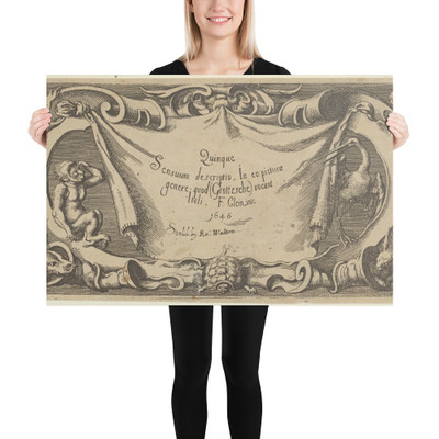 Title Plate, from Quinque Sensuum - Franz Cleyn - ca. 1655 - Paper Poster Museum quality 7724802