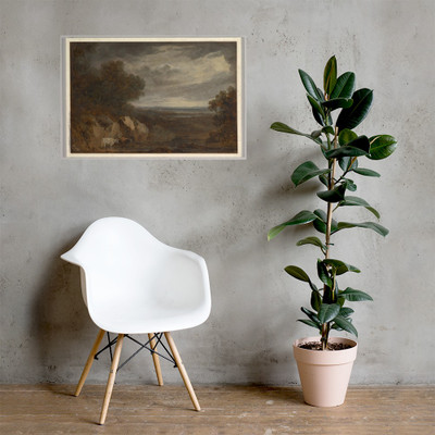 A Wooded River Landscape with Cattle - Benjamin Barker, the younger - 1826 - Photo Paper Poster Museum quality 7742752