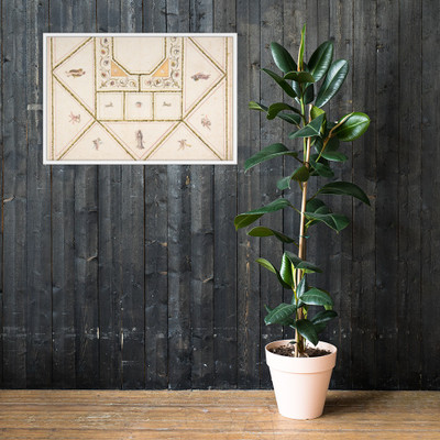 Design for a Ceiling in Pompeian Style - Anonymous, Italian, first half of the 18th century - 18th century - Photo Paper Framed Poster Museum quality 7797614