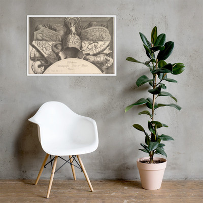 Divers Trophées (Weapon Trophies after the Façade of Palazzo Milesi in Rome) - Polidoro da Caravaggio - 1651 - Photo Paper Framed Poster Museum quality 7799941