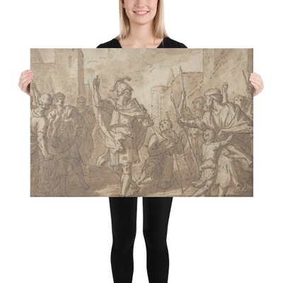 Gideon Gathering His Army, Scene from  the Book of Judges - Etienne Parrocel - 18th century - Canvas Museum quality 7796734