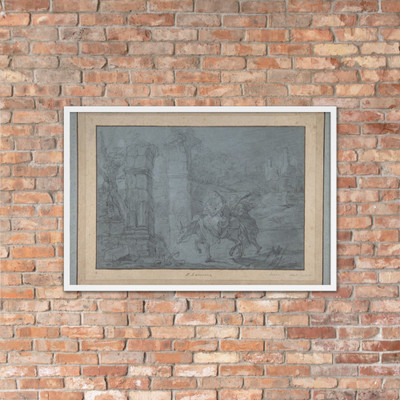 The Flight into Egypt - François Le Moyne - early 18th century - Matte Paper Framed Poster Museum quality 7798127