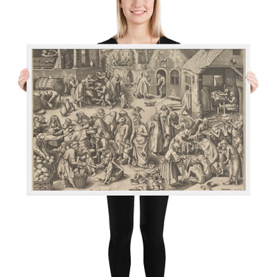 Charity (Charitas) from The Virtues - Philips Galle - 1559 - Matte Paper Framed Poster Museum quality 7723899