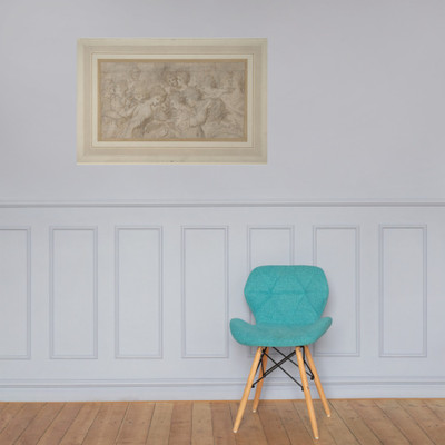 Embracing Female Figures, Some Holding Musical Scores. - Girolamo Mirola - 1570–73 - Photo Paper Poster Museum quality 7796954