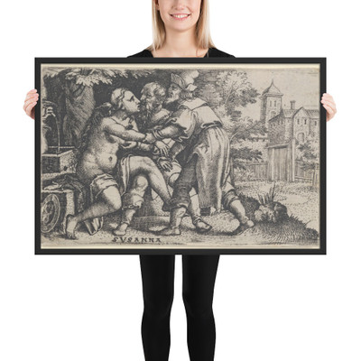 Susanna and the Elders - Georg Pencz - Photo Paper Framed Poster Museum quality 7794346